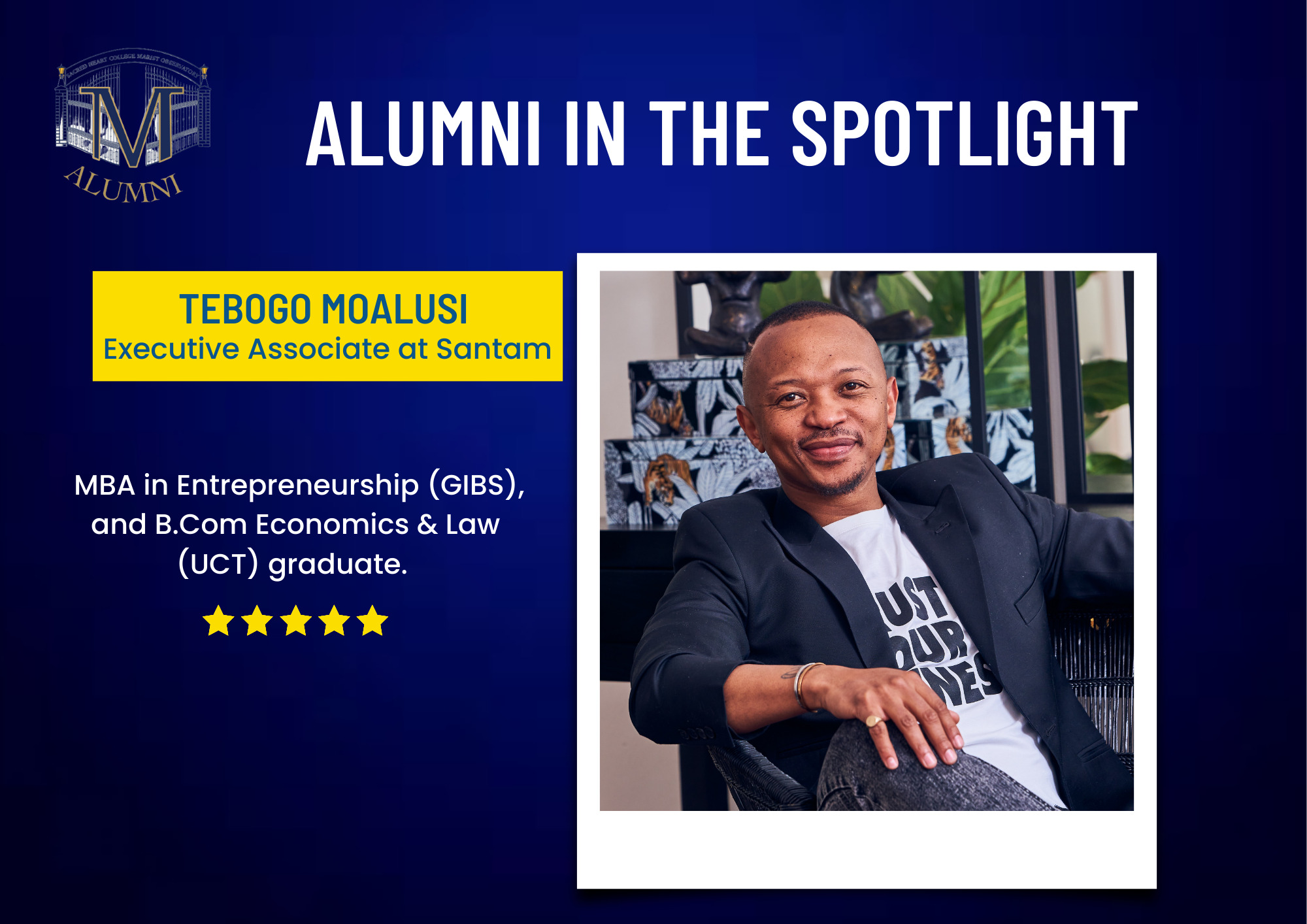 Alumni in Spotlight: Tebogo Moalusi